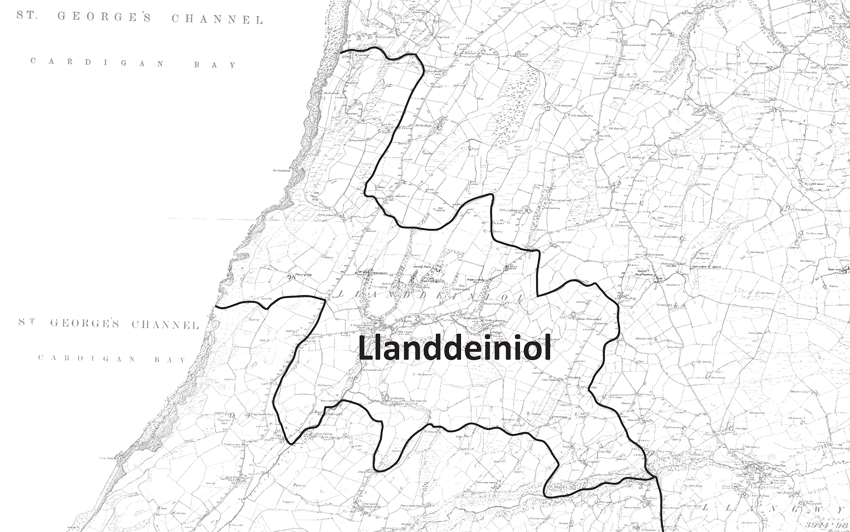 Llanddeiniol Parish Boundary Map