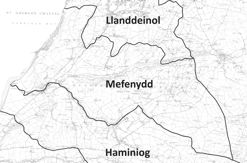 Llanrhystud Mefenydd Parish Boundary Map