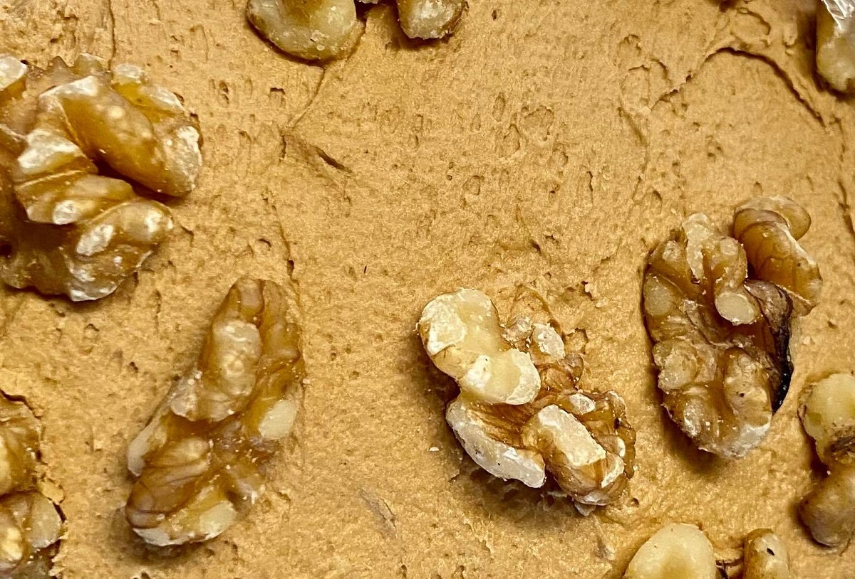 Delicious coffee & walnut cake at Caffi Wyre